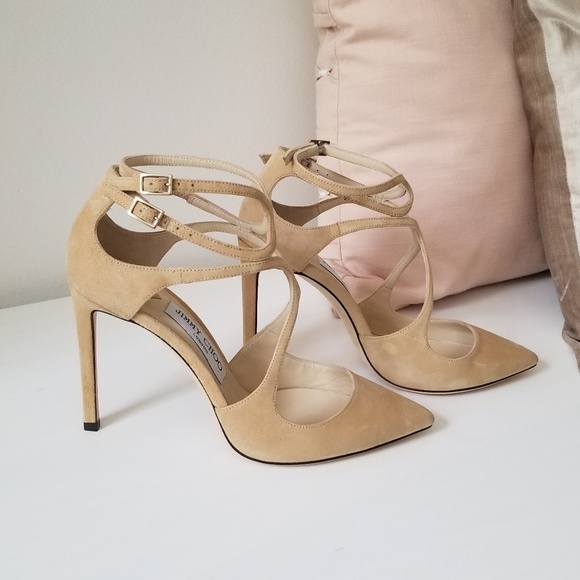 Jimmy Choo Shoes - JIMMY CHOO LANCER PUMPS / HEELS - SIZE 7.5 CAMEL